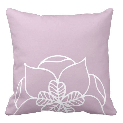 Simple Floral Throw Pillow