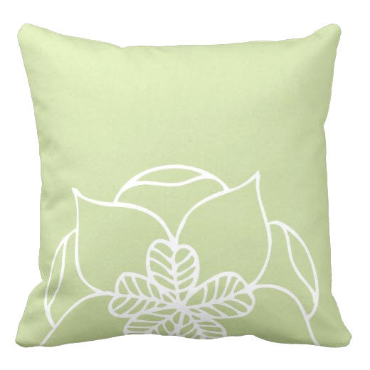 Simple Floral Throw Pillow